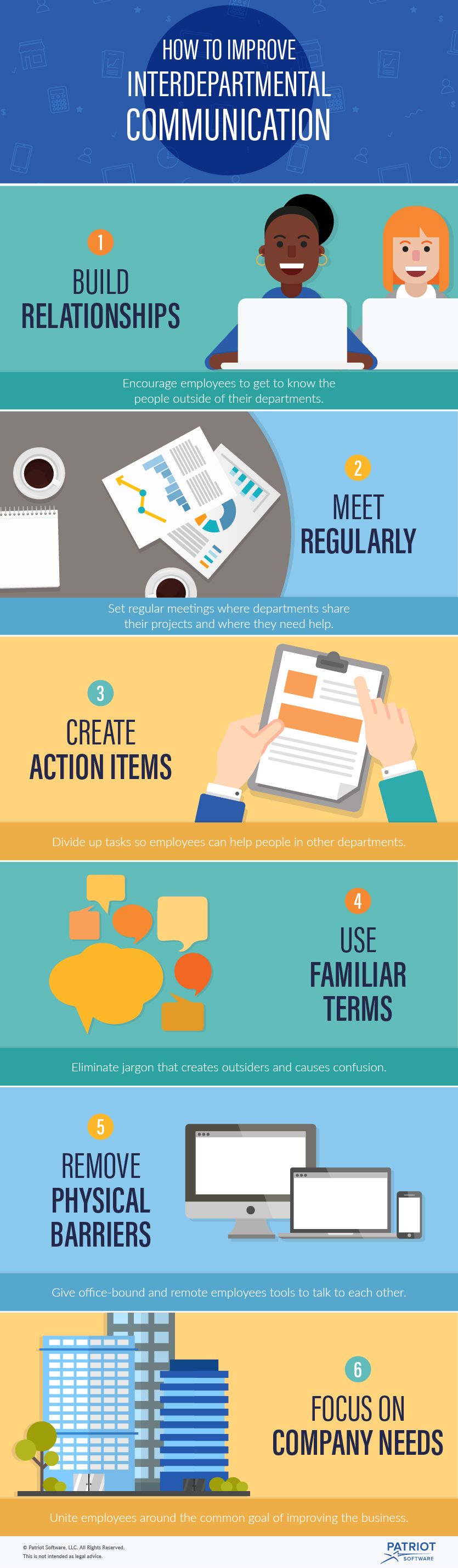 How to Improve Interdepartmental Communication Infographic