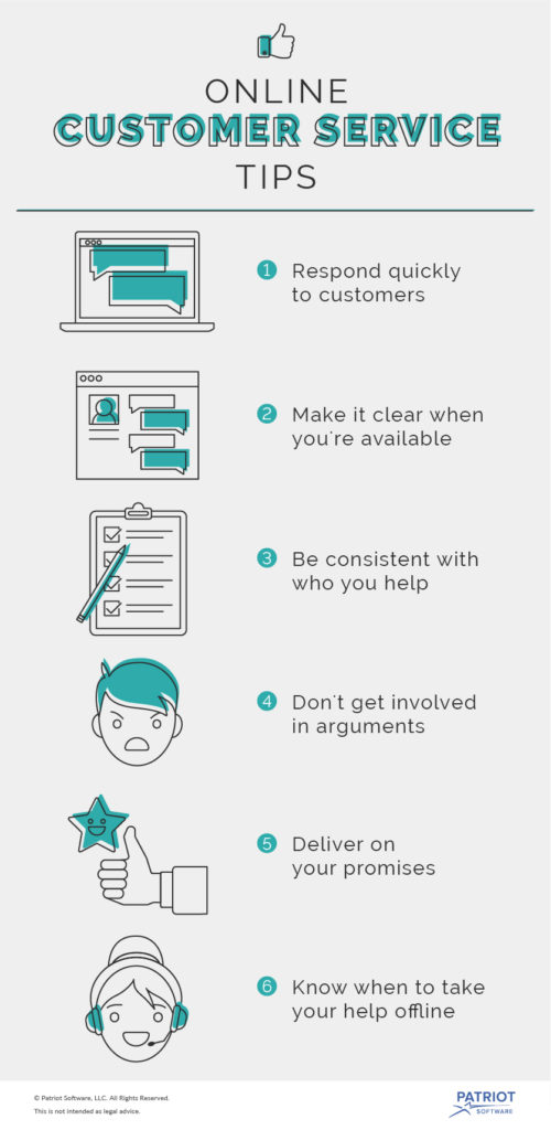 Online Customer Service Tips Inforgraphic