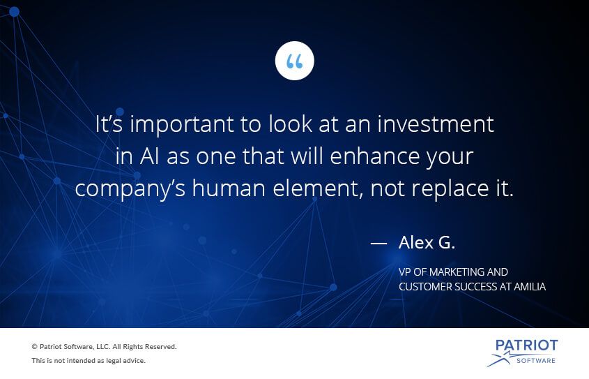 AI in small business quote