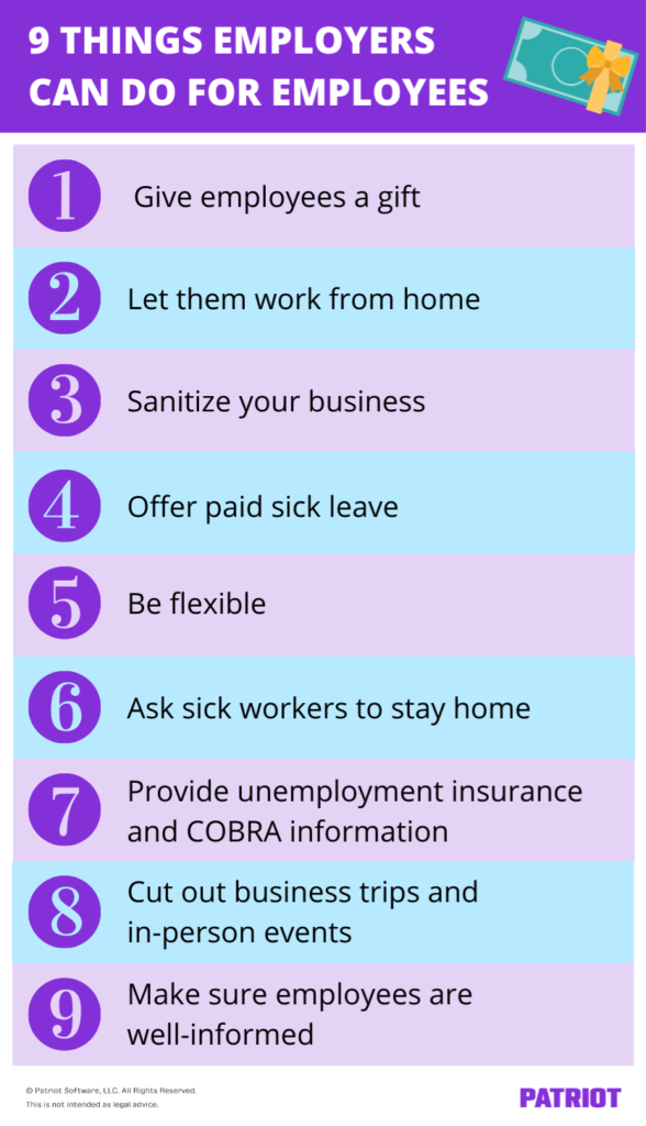 9 Things You Can Do for Employees During the Coronavirus