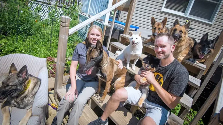 Paw & Order owners with their dogs