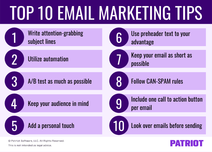 top 10 email marketing tips for small businesses