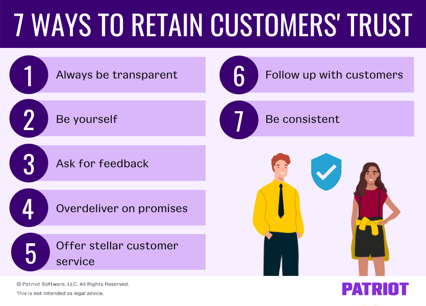retain customers' trust