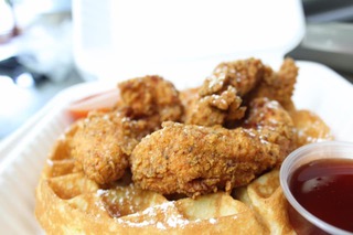 the coop chicken and waffles