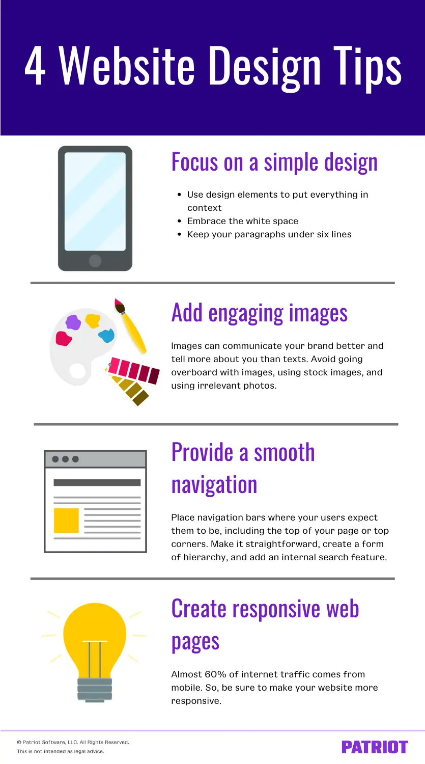 4 website design tips for small business owners