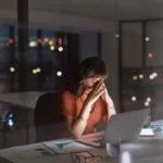 Stressed employee who is an underperformer