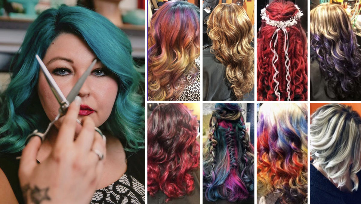 Hair N'At licensed cosmetologist Alysha Campbell; photos of customer styles